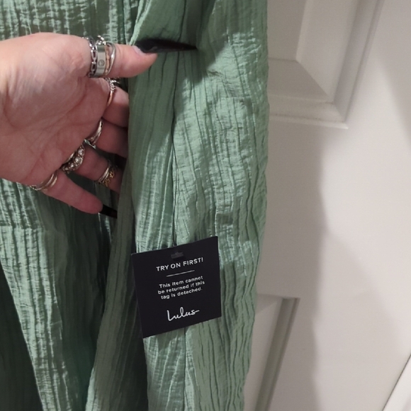 NWT Lulu's Mint Green Puff Sleeve Dress - Picture 8 of 8